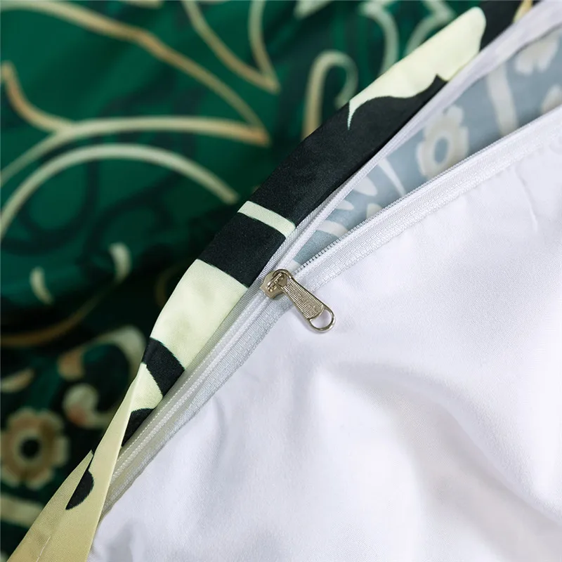 Комплект постельного белья зеленый этнический с изображением мандалы