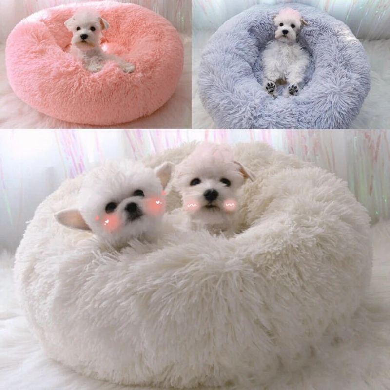 

Fluffy Plush Cat Bed Pet House Deep Sleeping Pet Breathable Lounger Sofa Cats Nest Winter Warm Sleeping Bed Puppy Mat