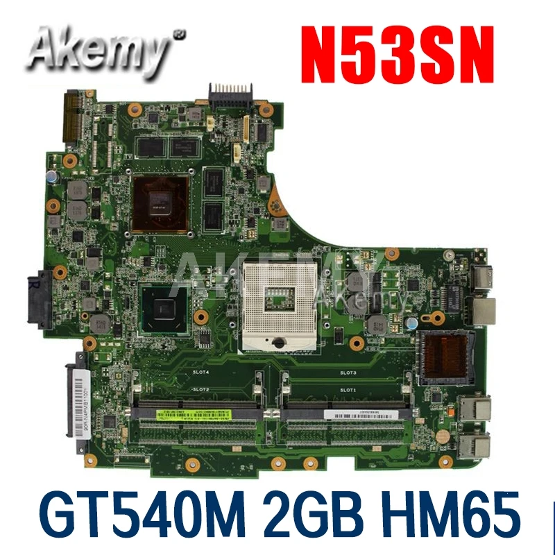 Amazoon N53SN материнская плата для ноутбука For Asus N53SM N53SV N53S N53 тест оригинальная GT540M 2GB