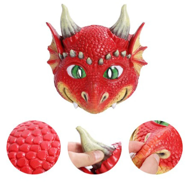 

Halloween Cosplay Wings & Dragon Mask Prop Dinosaurio Costume Animal