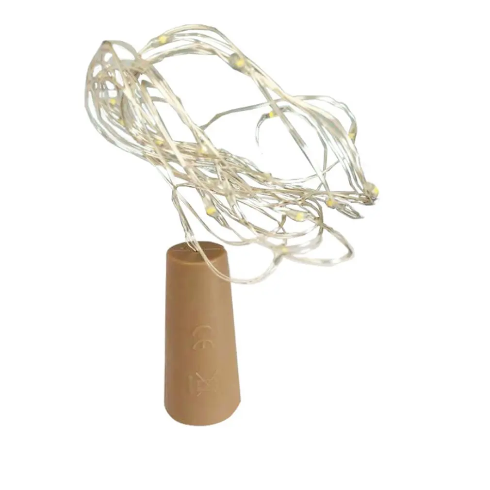 

Светильники в форме винных бутылок Рождественская пробковая световая гирлянда, 20 светодиодов, медная проволока, мини-гирлянда в комплекте, ...