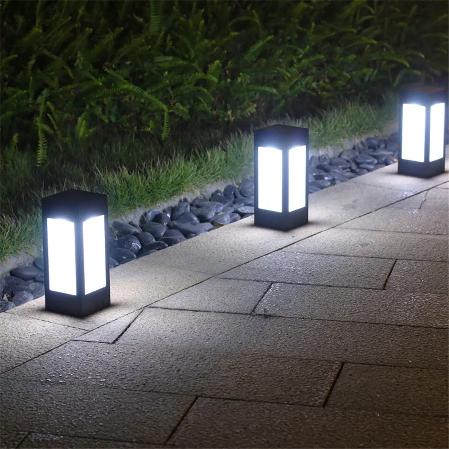 

Thrisdar Outdoor Solar Garden Pillar Light Landscape Solar Porch Wall Lamps Waterproof Villa Lawn Fence Solar Column Post lamp