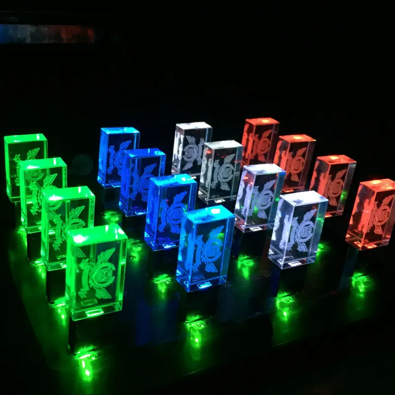 Кристалл USB флешка 2 0 флэш-накопитель Пользовательский логотип мода Clef Usb