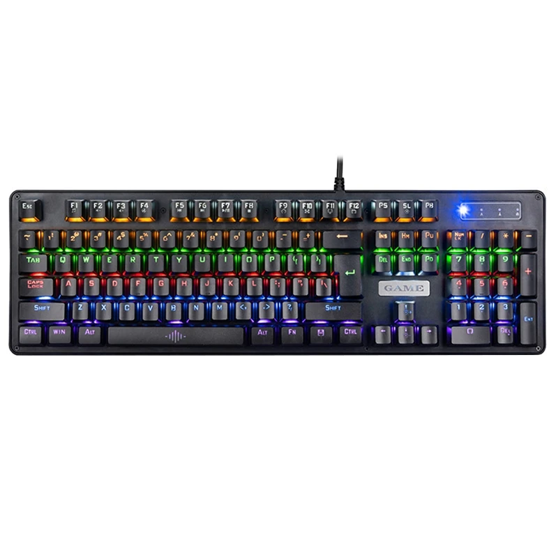 Игровая клавиатура механическая RGB смешивать с подсветкой 104 ключей зеленый Axis