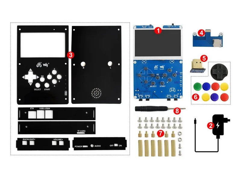 GamePi43 Acce US Версия США аксессуары на основе Raspberry Pi 4 3 дюйма IPS дисплей портативная