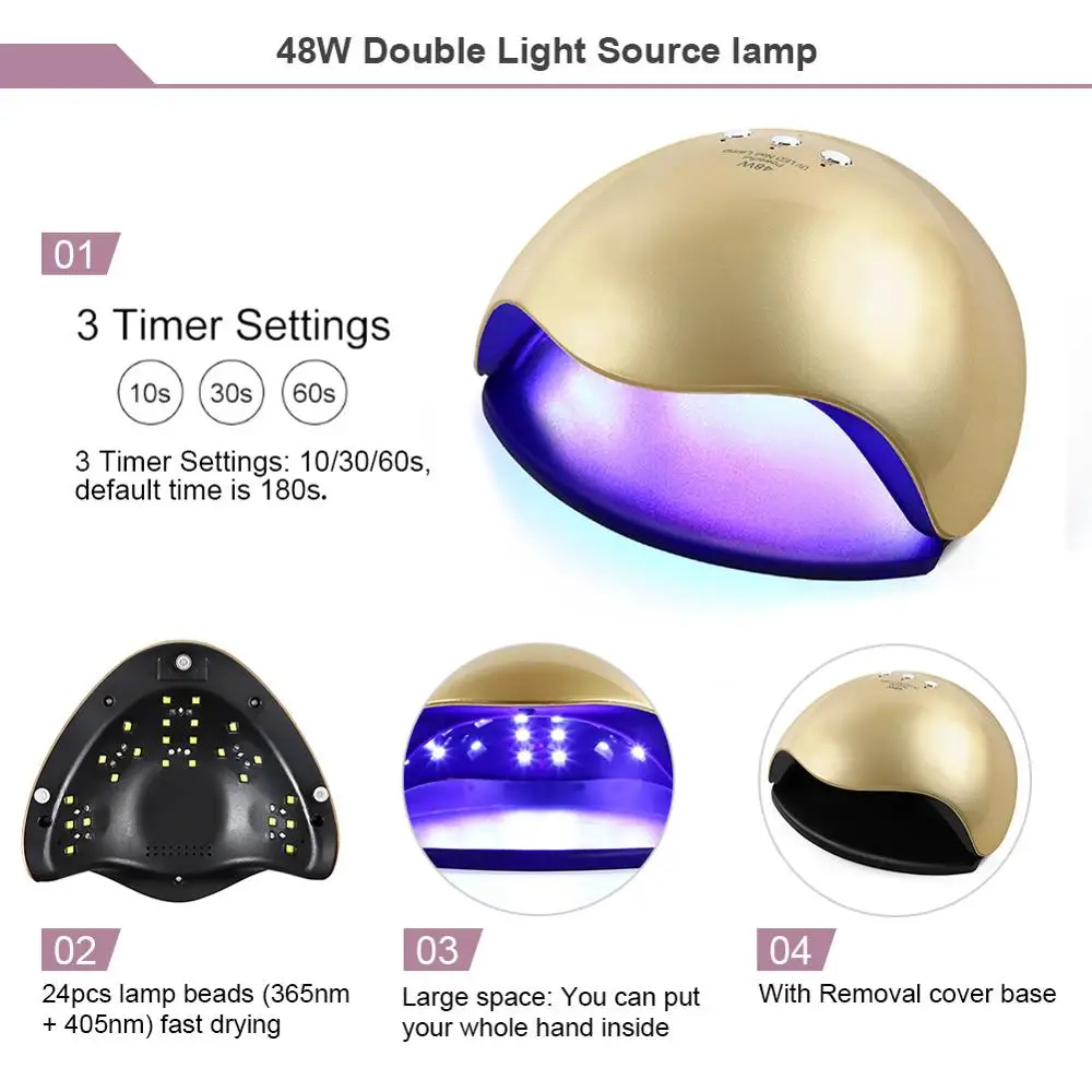 90 Вт Высокая мощность 45 светодиодный сушильщик для ногтей Светодиодный УФ лампа