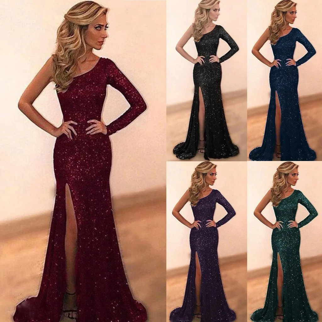 Модное дизайнерское женское сексуальное однотонное платье с длинным рукавом и