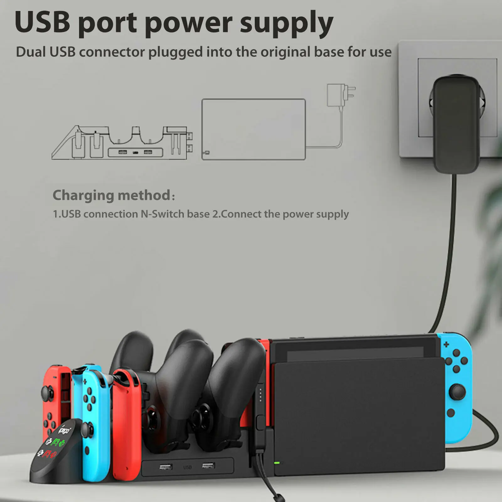 Многофункциональное Зарядное устройство USB 2 0 для Nintendo Switch Pro геймпад Быстрая