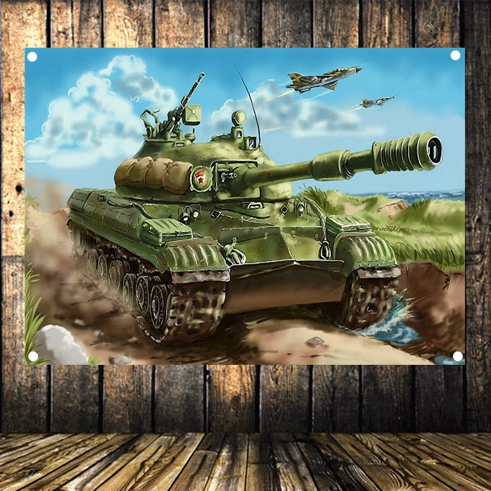 Военный художественный плакат Танк бронированный автомобиль 2 мировая война