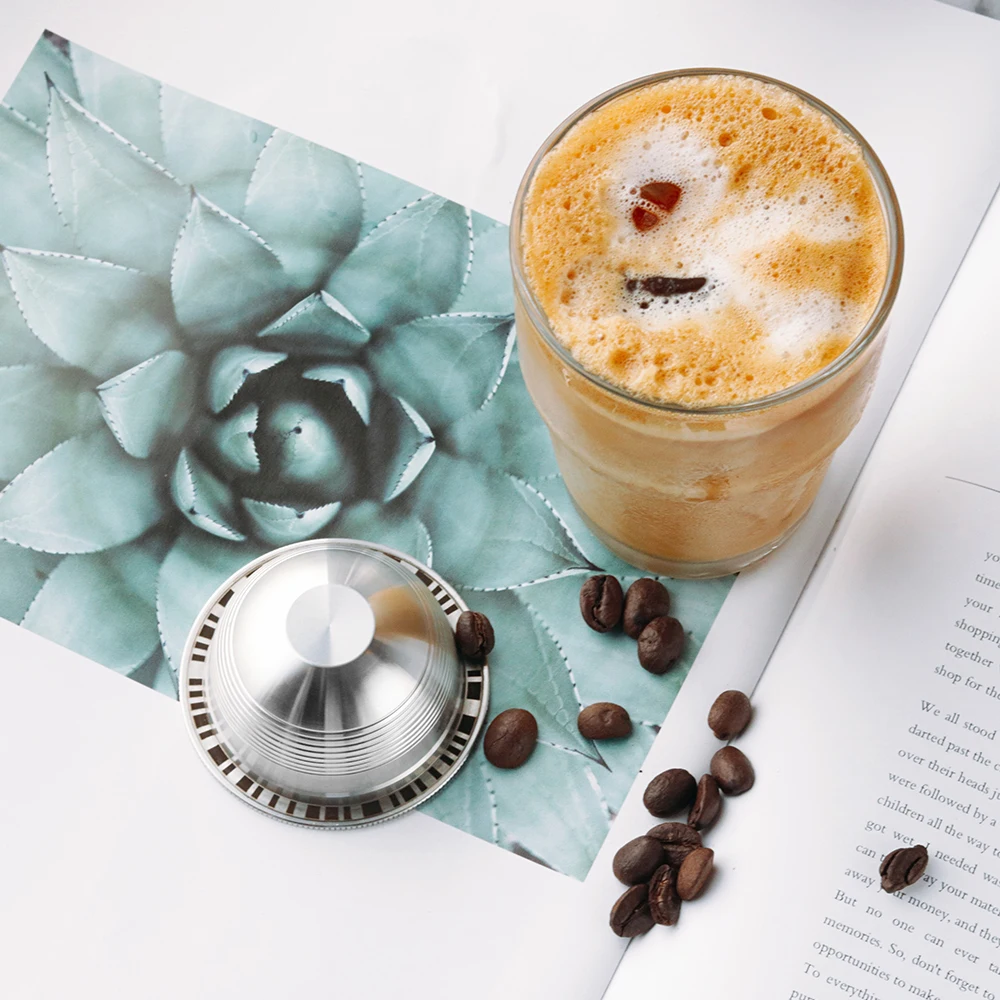 ICafilas безстильной стали многоразовые маленькие чашки(70 мл) Nespresso Vertuo кофе капсулы фильтр эспрессо Vertuoline для VertuoPlusLine