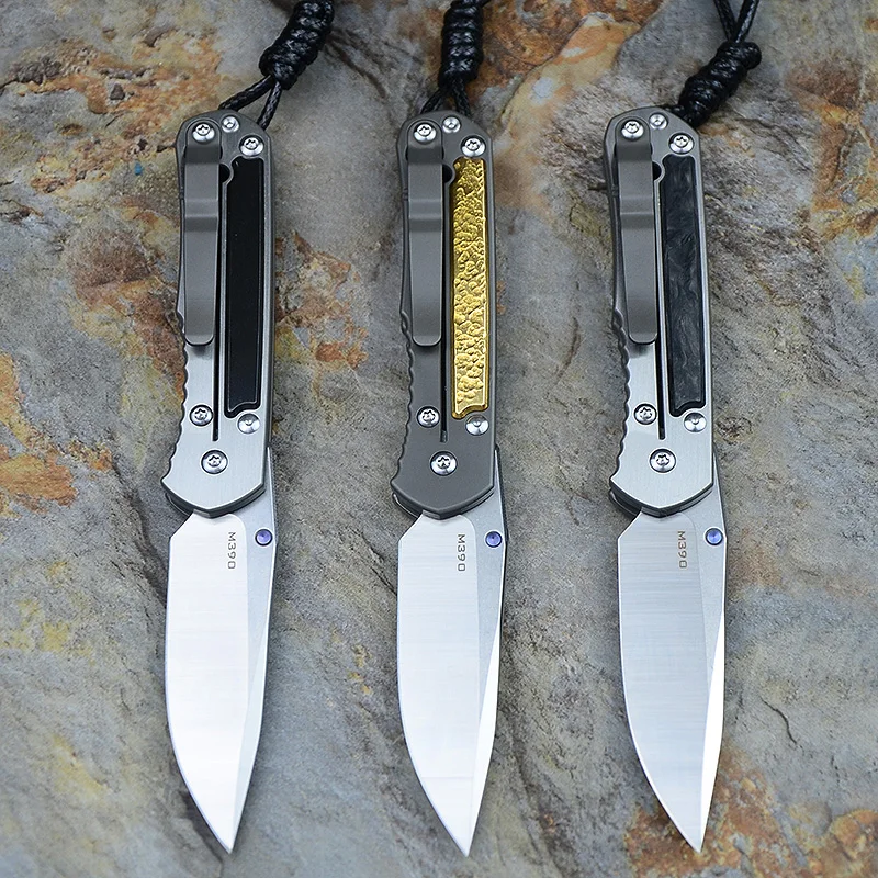 Складные ножи Kevin John mini 21 Sebenza лезвие M390 титановая ручка карманные для выживания