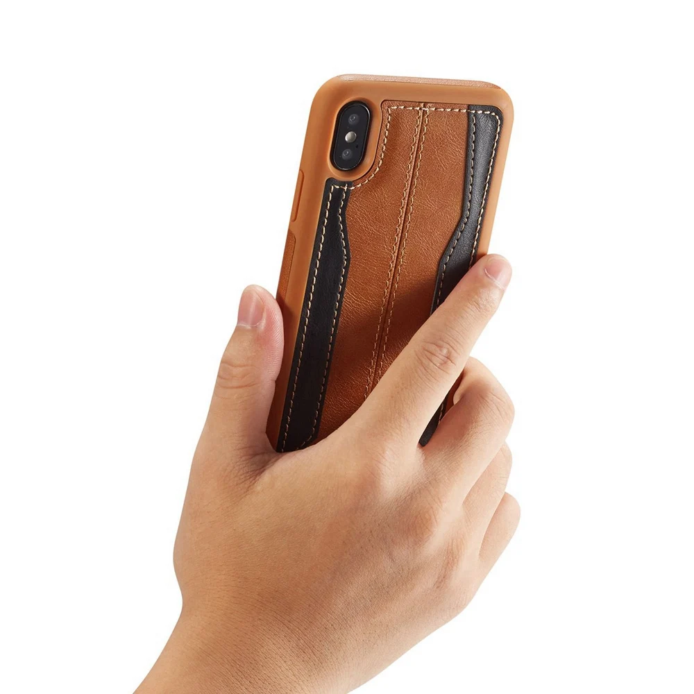 KISSCASE чехол из натуральной кожи и ТПУ для iPhone 7 8 XS Max Роскошный 6 S Plus X XR |