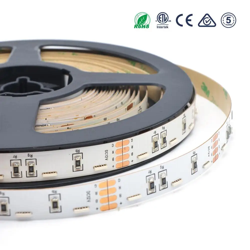 

Светодиодная лента RGB SMD 020, 12 В постоянного тока, 60 светодиодов/м, 5 м/лот