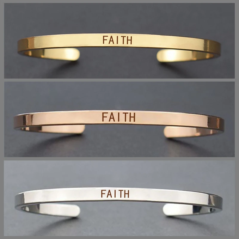 Горячая Распродажа Браслет-манжета живи в данный момент/верь себя друзья подарок