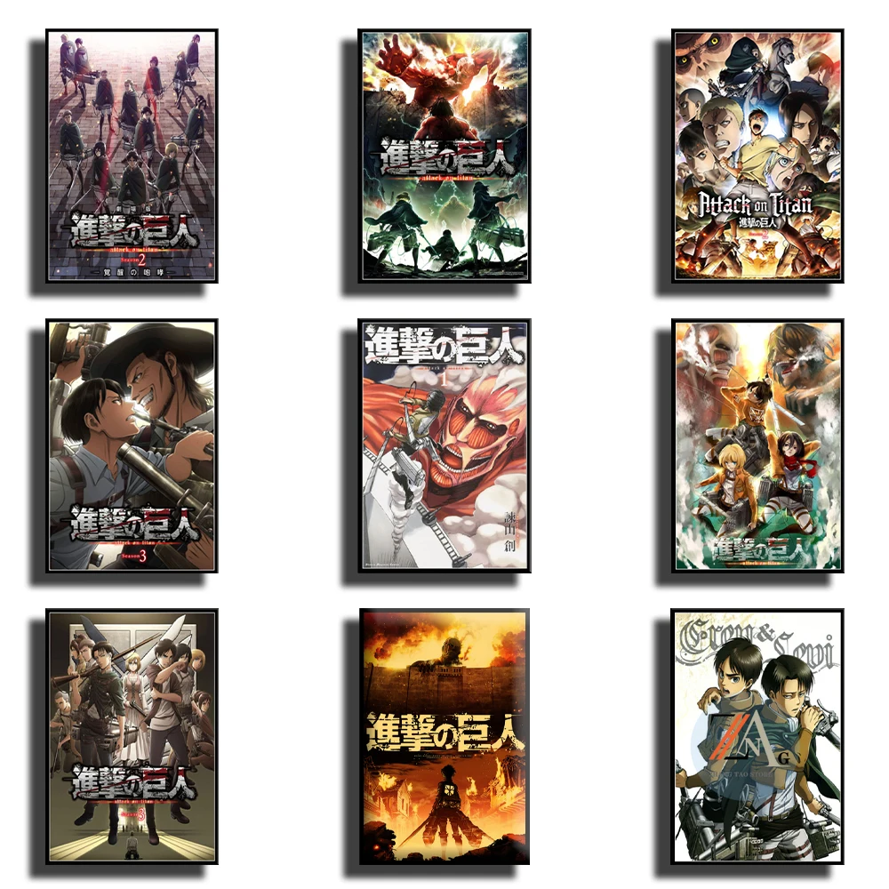 

Attack On Titan Anime Figure Poster Canvas Paintings and Prints Modern Cuadros Art Decoration Mural Home Kids Room Decor