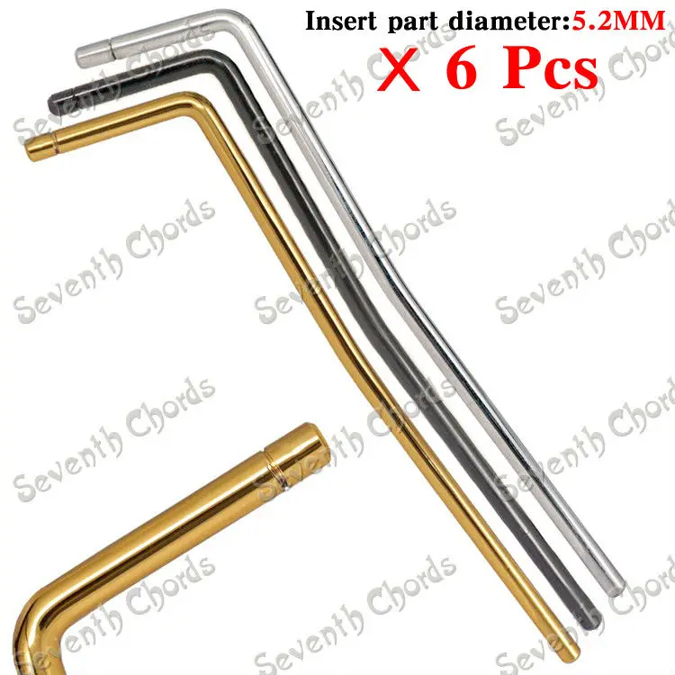 

6 Pcs Direct insertion Styles Electric Guitar Tremolo Arm Whammy Bar Insert part diameter 5.2mm