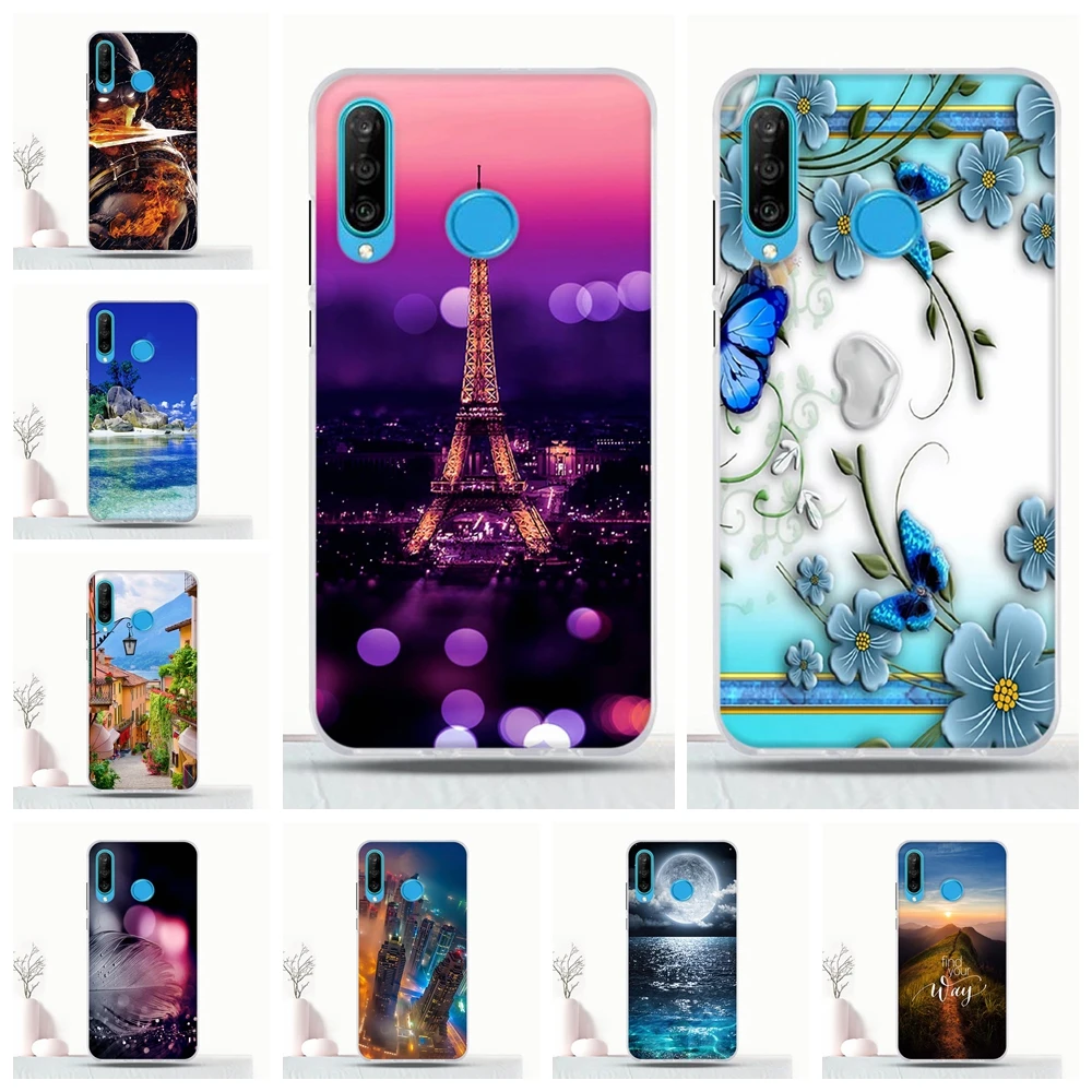 For Huawei P30 Lite Case Funda TPU Phone Case Fashion Print For Huawei p30 Lite Cover Silicone For Huawei P30 Lite Bumper Coque
