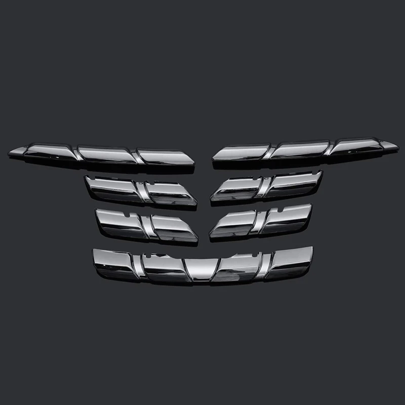 Автомобильная передняя решетка крышка отделка Литье Хром Abs протектор Наклейка