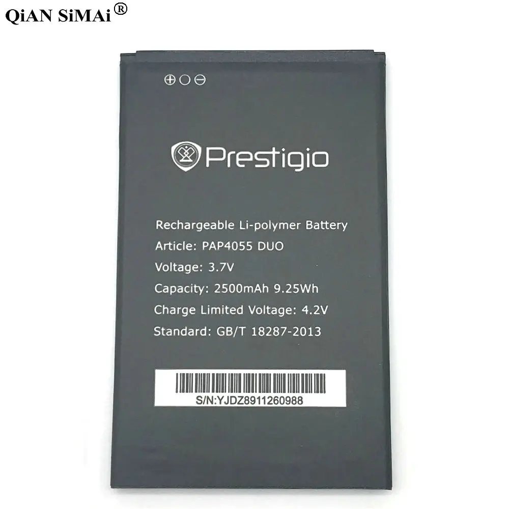 Новый высококачественный аккумулятор 2500 мАч для Prestigio MultiPhone PAP4055 DUO phone|battery for|battery