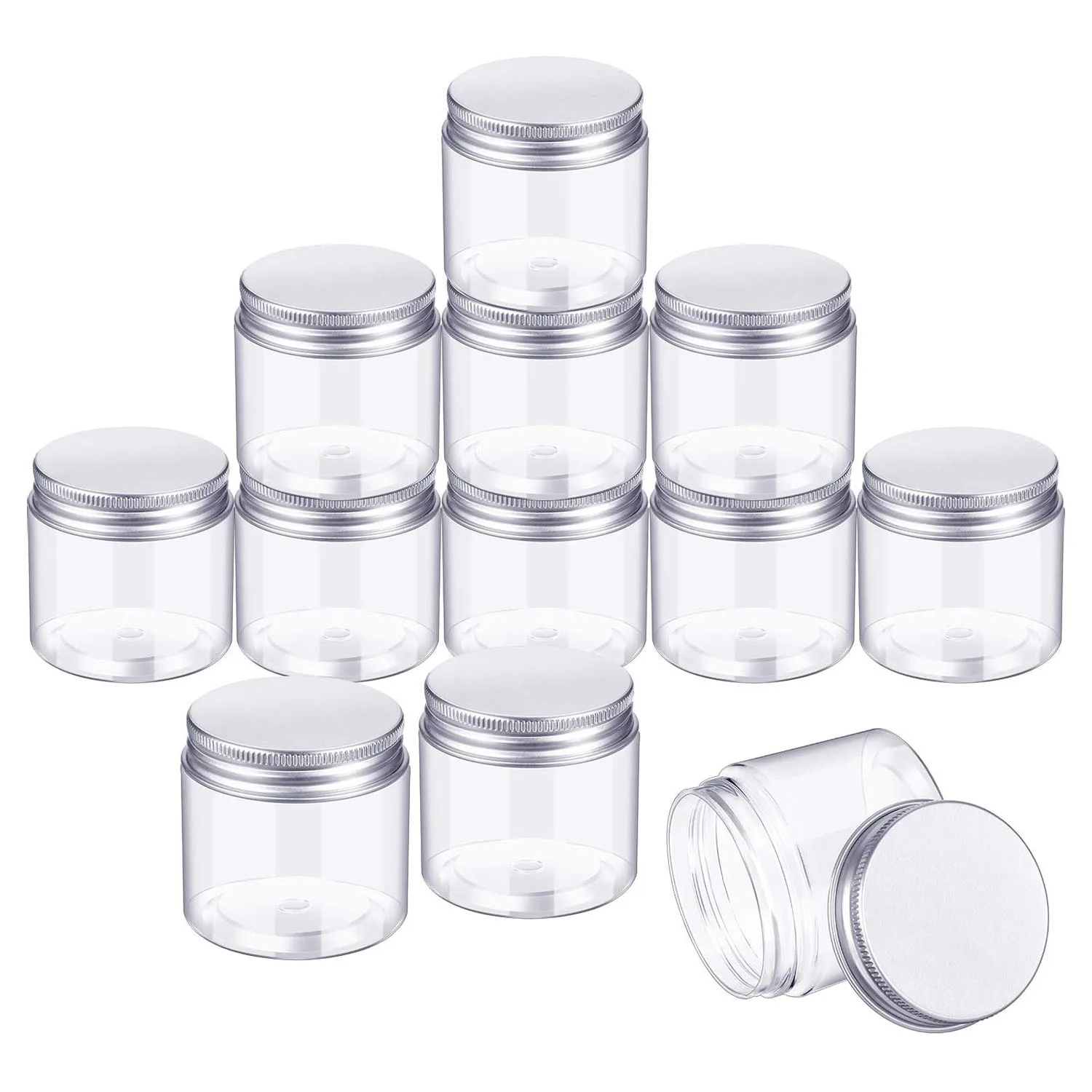 

5pcs 20g 30g 50g 100g 120g 150g Plastic Jar with Lids Screw Tin Clear Container Empty Cosmetic Cream Powder Pot Makeup Box