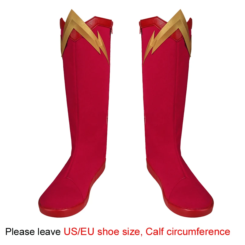 Boots only Флэш сезон 6 костюм Бэрри Аллена Косплэй наряд комбинезон Flash бутсы перчатки карнавальные костюмы на Хэллоуин для взрослых индивидуальный заказ - Цвет: Boots only