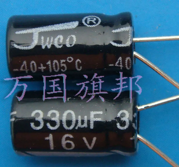 

Бесплатная доставка. Вся серия электролитических конденсаторов высокого и низкого напряжения 16 В, 330 мкФ, 330 мкФ