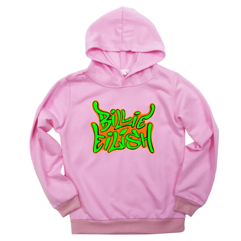 Hoodies 2 Новинка года; детские толстовки с капюшоном и принтом Billie Eilish для малышей; повседневные осенние толстовки для мальчиков и девочек; спортивная одежда с капюшоном для детей-подростков; Одежда для младенцев - Цвет: Hoodies 2
