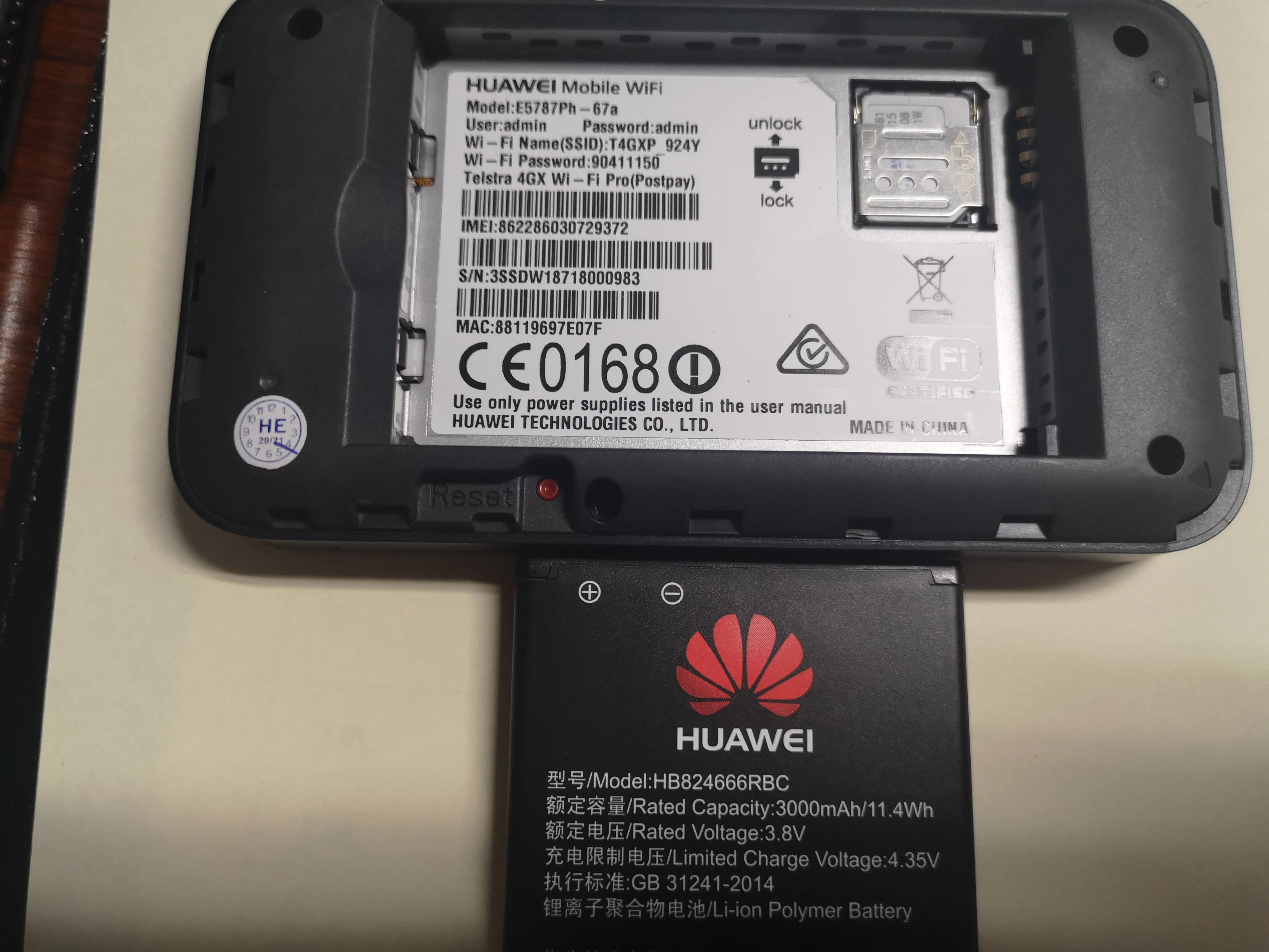 Включите стоимость доставки разблокированного мобильного Wi Fi Hotspot Huawei E5787 E5787Ph 67a