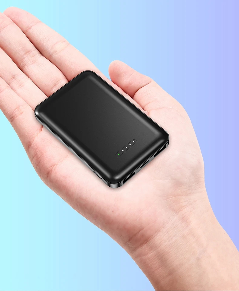 5000 мАч Мини Беспроводная зарядка смарт мобильный телефон универсальный внешний