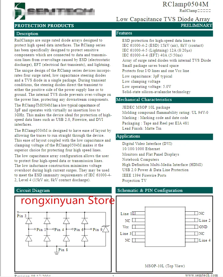 10 шт. круглые хомуты диаметром 504 м®Низкоемкостный телевизионный диод новый