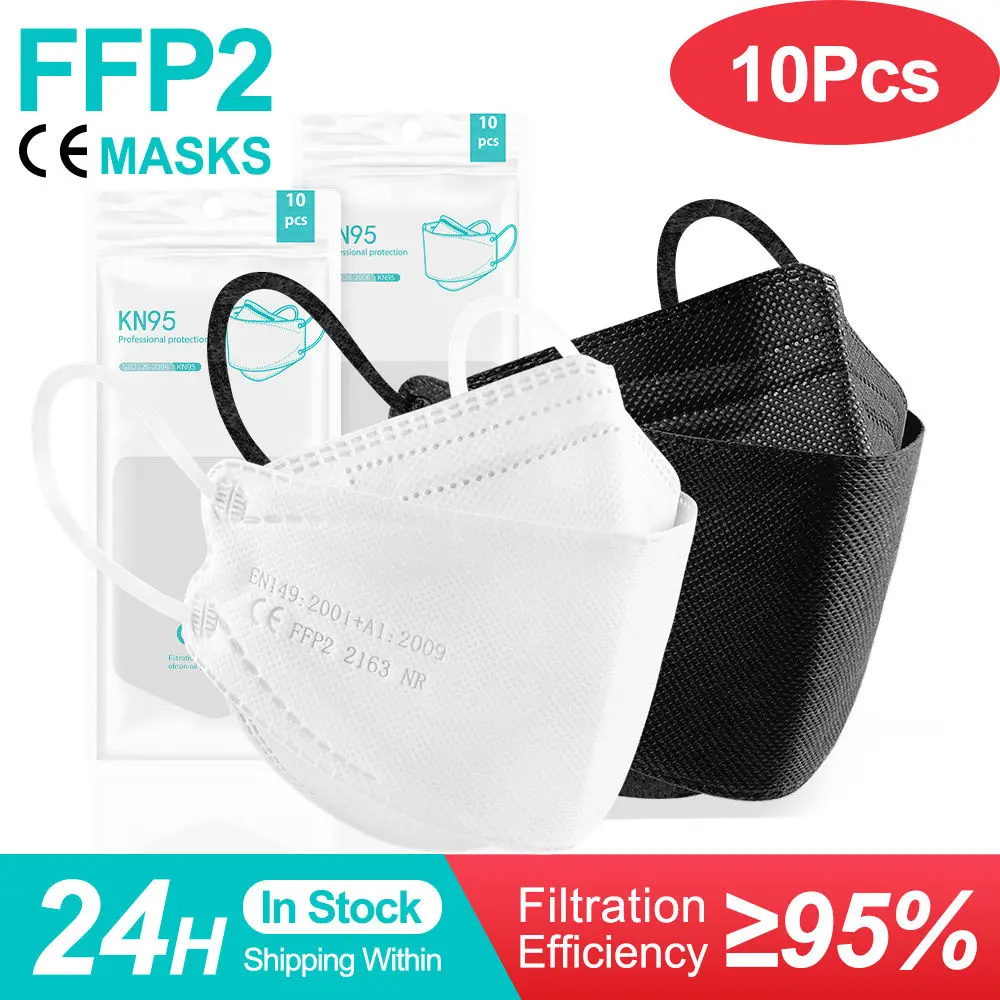 

Multicolor FFP2 Mascarillas Fish Type Mouth Mask Kn95 Respirator Mask CE Approved hygienic Protection Masque FFP3 FPP3 ffp2mask