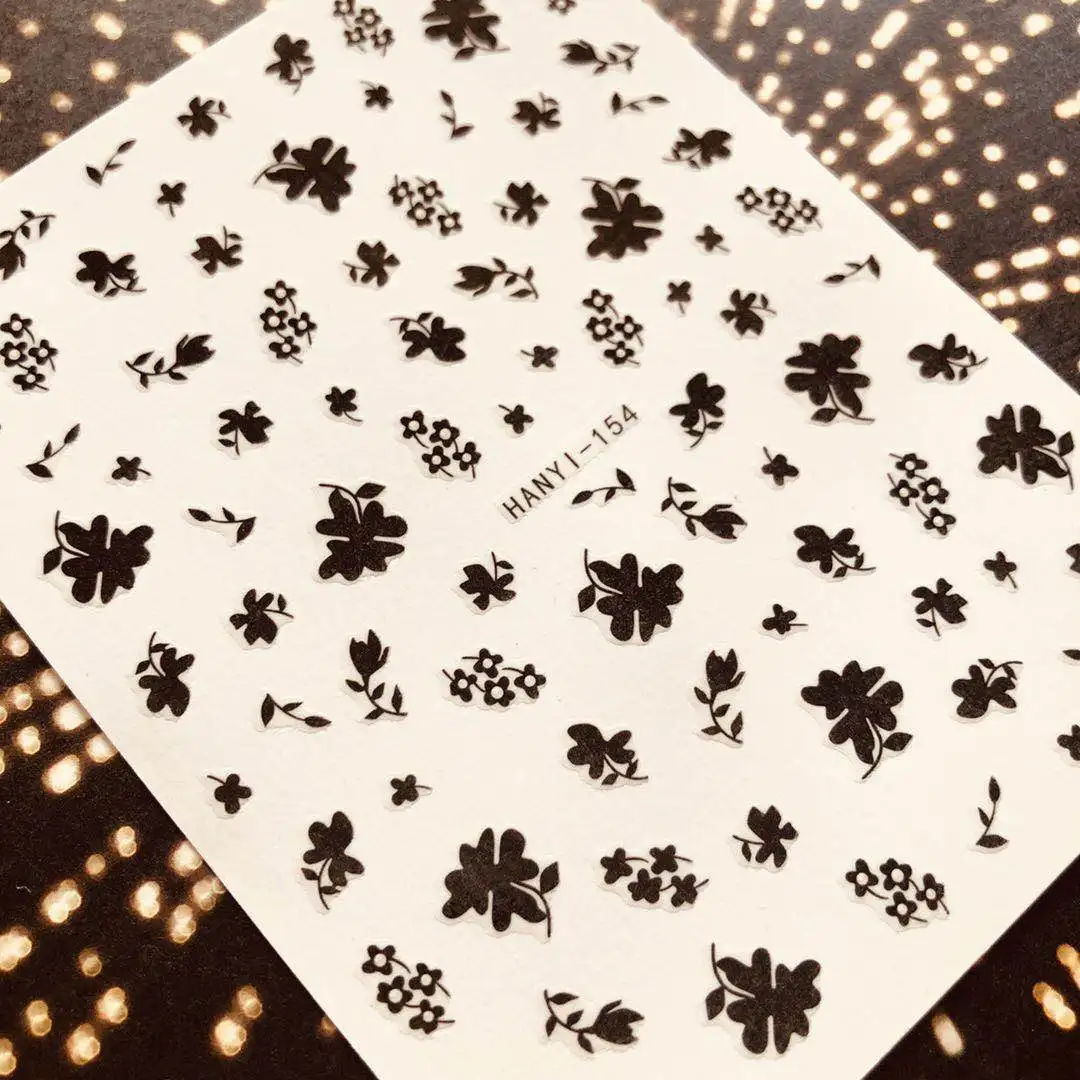 Hanyi-154 Новейшие 3d наклейки для дизайна ногтей SOLONAIL hanyi-19 flower-19 Stamp шаблон Переводные картинки инструмент DIY Инструменты для украшения ногтей - Цвет: Hanyi-154