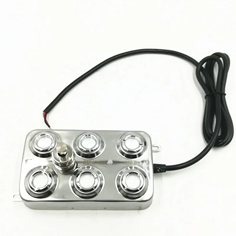 

Stainless Steel High Quality 6 Head Mist Maker Industrial Humidifier Water Fountain Pond Atomizer Without Power Supply