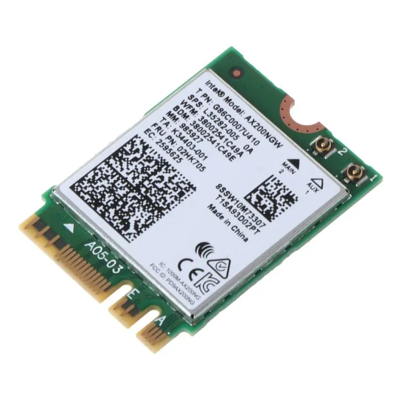 

Wi-Fi 6 AX200 802.11ax Dual Band MU-MIMO WiFi WLAN Network Card Bluetooth 5.0 Wireless Card 20CB