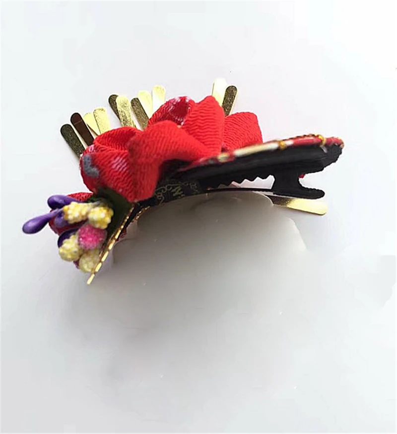 1pcs Handwork Japanese Style Sakura Hair Clip Fan Tassel Hairpin for Kimono Yukata Cosplay Prop Decor Women Girl Gift | Тематическая
