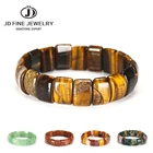 Красочные браслеты и браслеты JD с бусинами из натурального камня тигровые глаза, ювелирные изделия ручной работы из мукаитового камня, Энергетический Браслет для женщин и мужчин