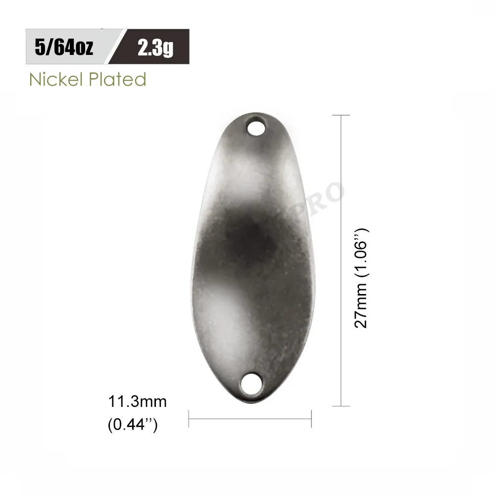 JERK PRO 10шт SizeS 2.3г 5/64унц Латунь Ложка для форели Рыболовные принадлежности для изготовления приманок лосося и щуки.