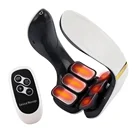 Массажер для шеи с пультом дистанционного управления, 6-зонный массажер для шеи, 15 уровней прочности, разминающий позвонок, мышечный молоток, десятки, электрическая импульсная терапия с подогревом