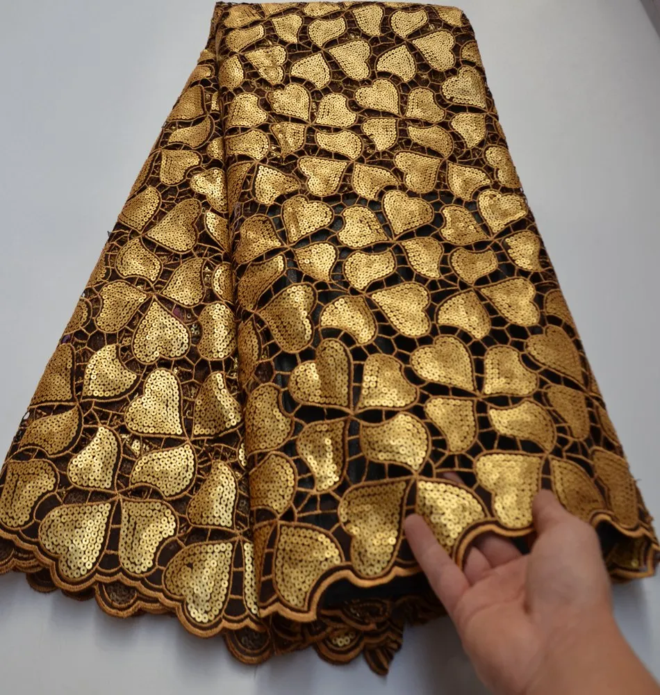 

High Quality African Swiss Organza lace fabric/French Net Embroidery Sequins Tulle Lace Fabric For Nigerian Wedding Dress