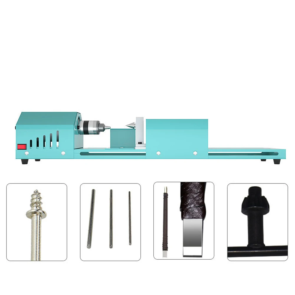 

Small Size Home Household Wood Working Turning Lathe Multifunction Infinitely Variable Speed Cutting Grinding Drilling Tools