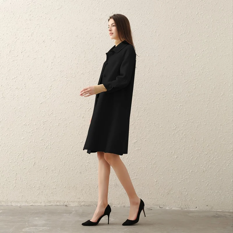 

cashmere coat of new fund of 2019 autumn winters is female in long collar fashion doll han edition show thin