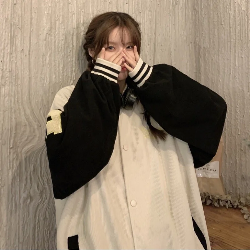 Женская бейсбольная куртка весна-осень 2021 новые корейские куртки Y2k свободная и