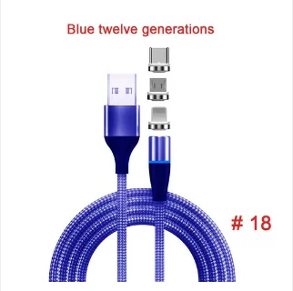 PURP 3-3 Магнитный кабель Micro USB кабель 3A Быстрая зарядка Магнитная линия Android зарядка линии синхронизации данных для huawei Xiaomi LG - Цвет: PURP 3-3