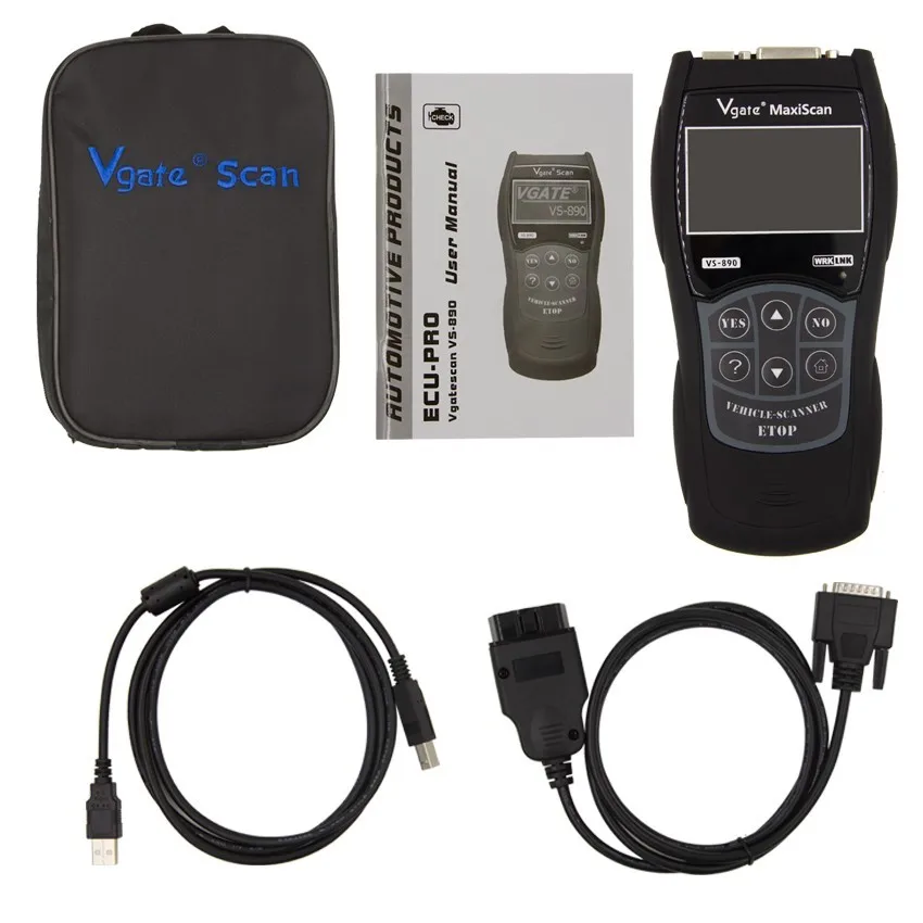 

VSTM Vgate Maxiscan VS890 Автомобильный сканер OBD2 считыватель кодов автомобильный диагностический инструмент универсальный для OBD 2 OBDII VS 890