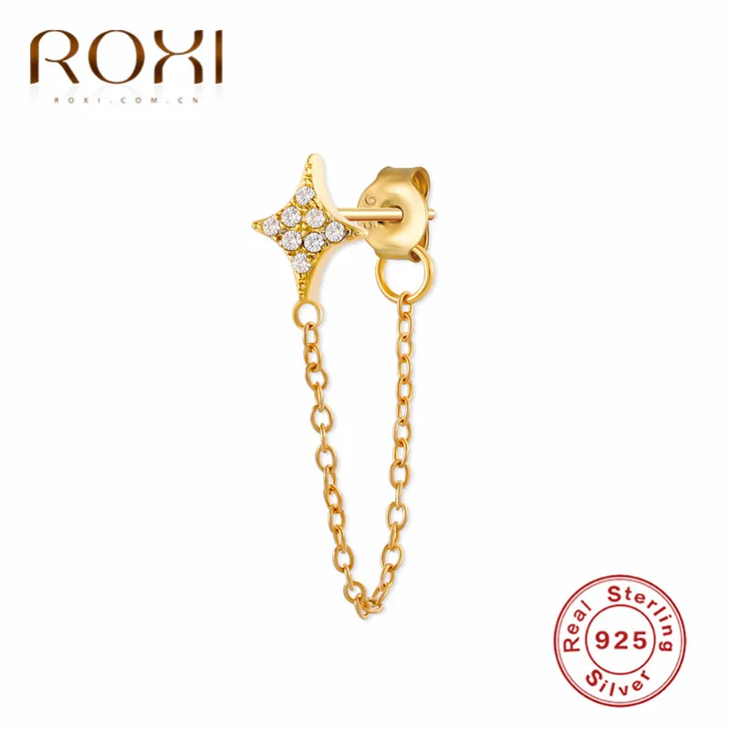 Женские Висячие серьги ROXI минималистичные из стерлингового серебра 925 пробы с