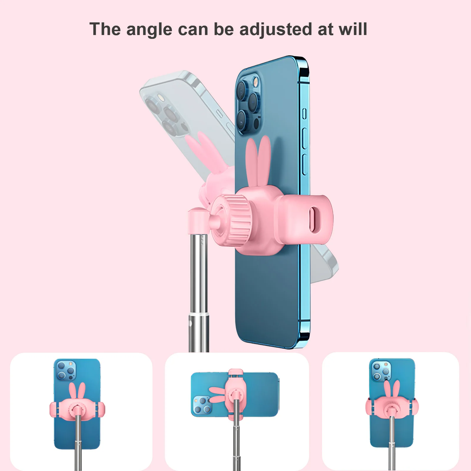 oatsbasf 2022 cute desktop phone holder cell phone stand for iphone xiaomi huawei samsung adjustable bunny phone clip holder free global shipping