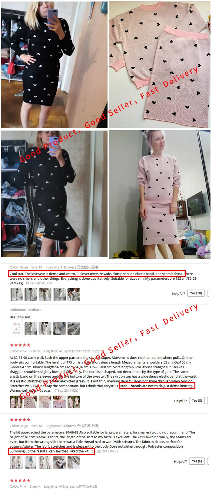 korea chic heart pattern knitted suit women skirt set autumn winter knitted suit 2 piece set sweet top and skirt