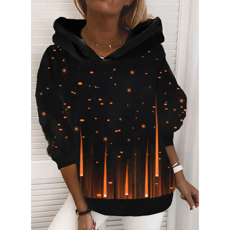 

New Hot-Selling Fashion Casual Women's Printed Long-Sleeved Hoodie