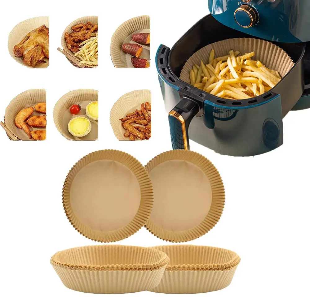 

50/100pcs Air Fryer Disposable Parchment Paper Liner Paper Liners Non-Stick , Non-Toxic Oil-Proof for Baking Roasting Microwave