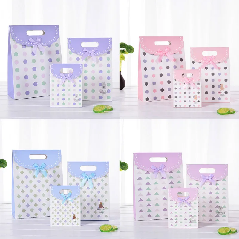 

12pcs Small Fresh Flap Gift Bag Wedding Rebate Tote Bag Candy Bag
